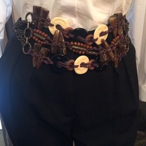 Chico's, Antique Gold Tone Tribal Belt